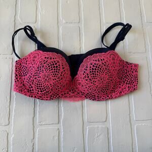 Victoria's Secret Very Sexy Multiway /Multi Option Navy Blue Hot Pink Bra 36C